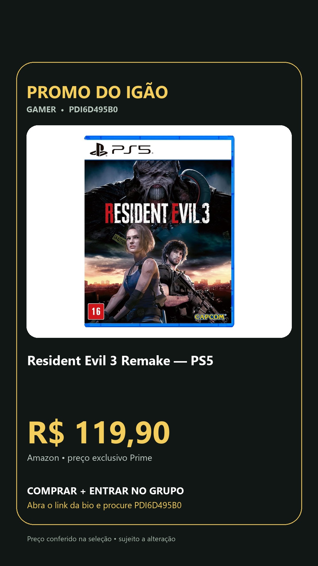 Resident Evil 3 Remake — PS5