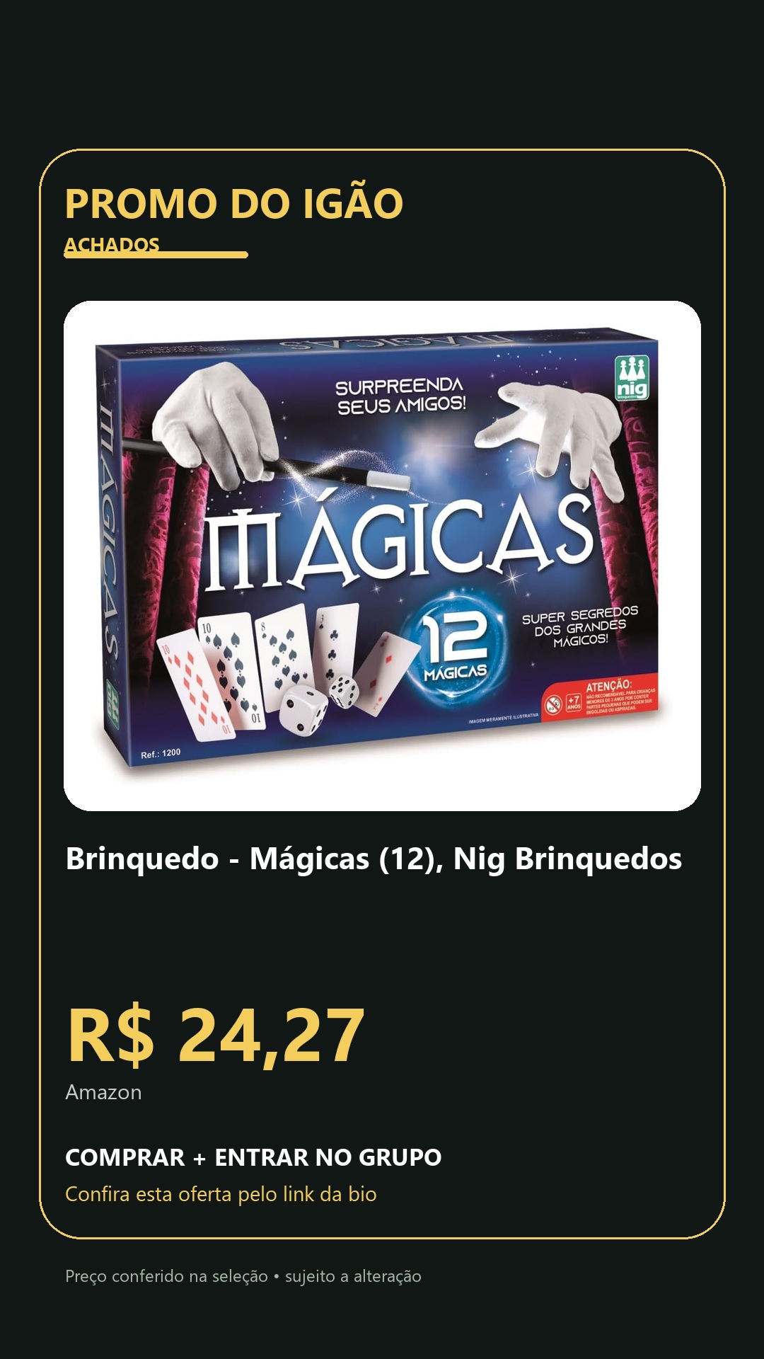 Brinquedo - Mágicas (12), Nig Brinquedos